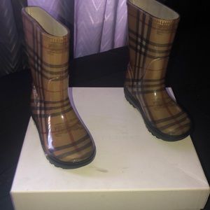 Little girls Burberry Rainboots Size 10.